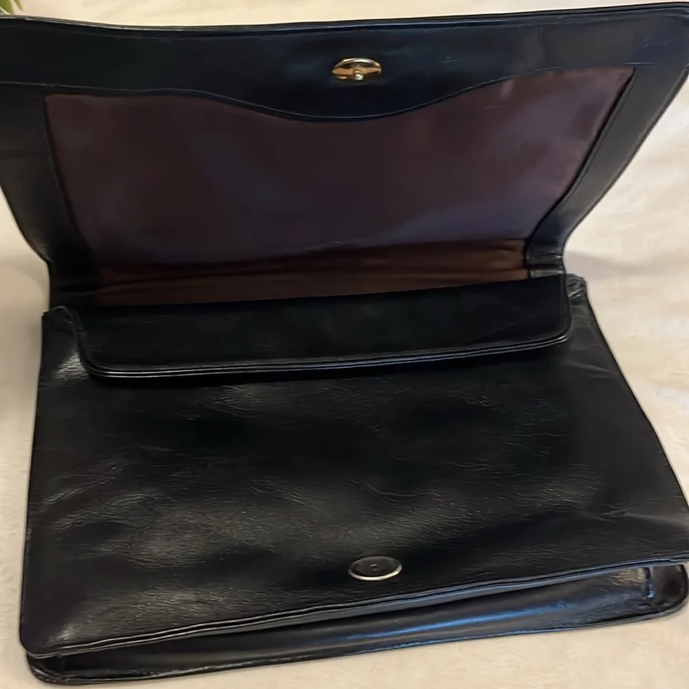 Vintage Retro Black Leather iPad Tablet Laptop Case